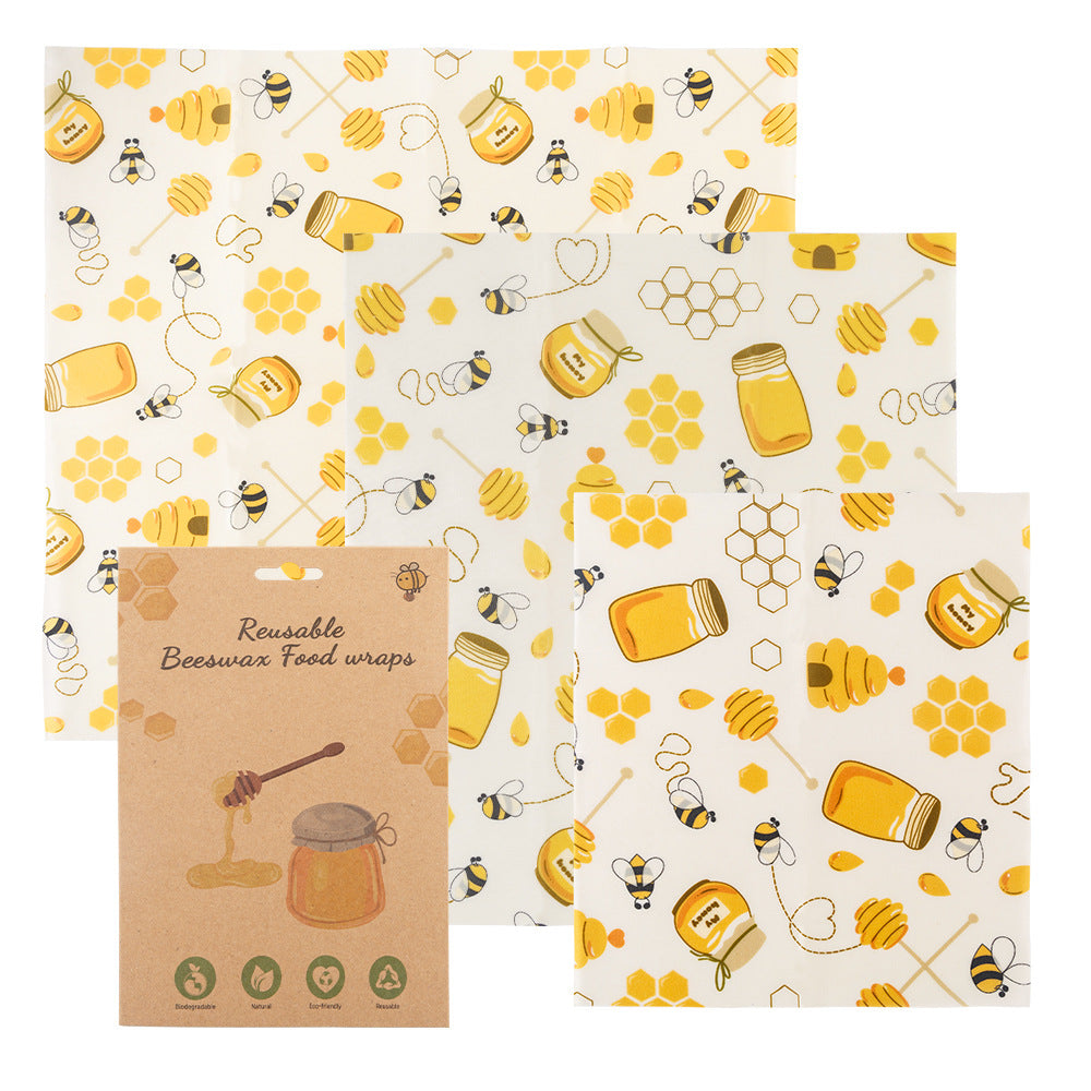 Beeswax Wrapping Paper 3 Pack - Sustainable Food Storage Solution