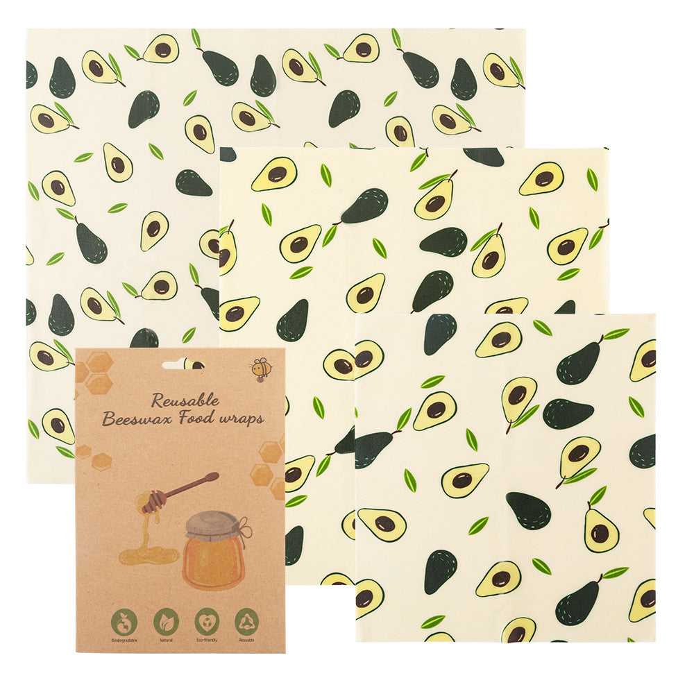 Beeswax Wrapping Paper 3 Pack - Sustainable Food Storage Solution