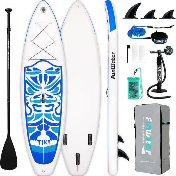 FunWater 10'6"/11'/11'6" Inflatable Ultra-Light Stand Up Paddle Board - Full Accessories Kit