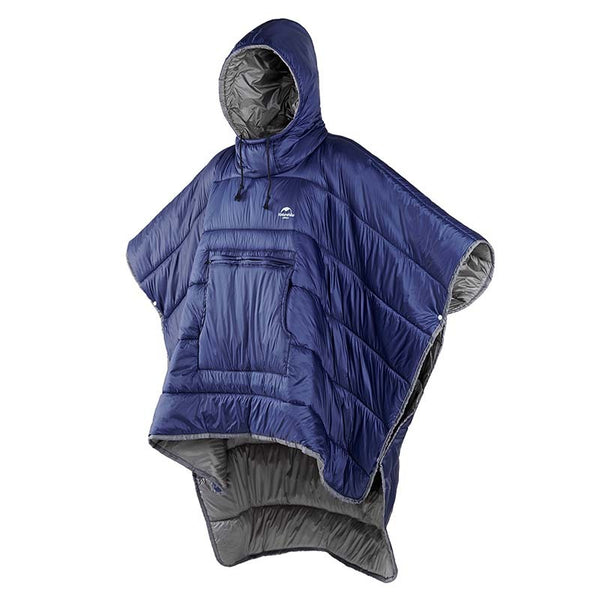 Versátil manta poncho de camping - Acogedora alternativa al saco de dormir para interior y exterior
