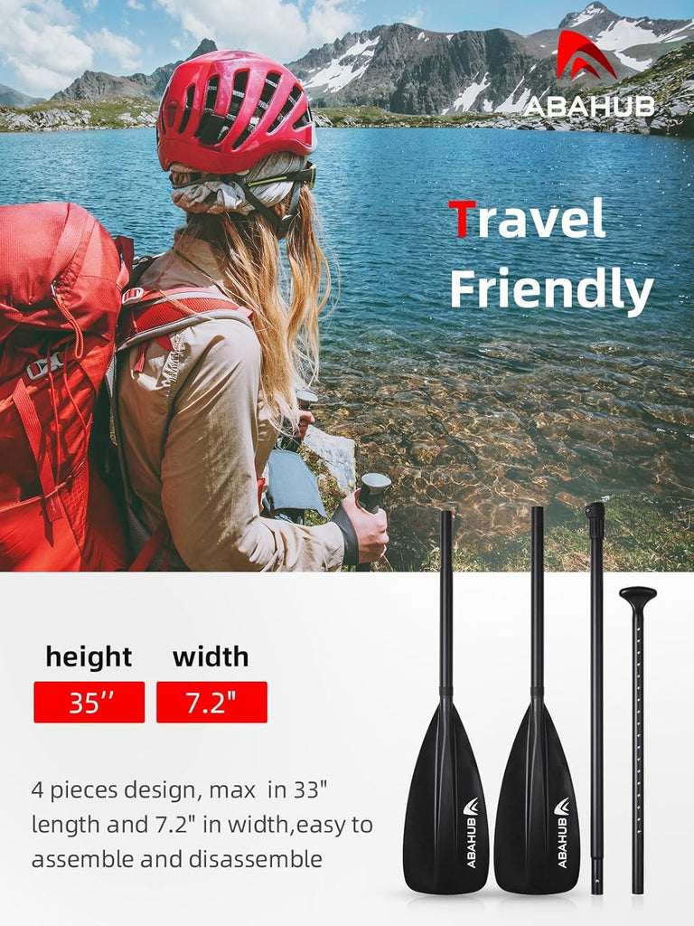 Abahub SUP Paddle - 3 & 4 Piece Adjustable Aluminum Alloy Stand Up Paddle 68 to 84 Inches