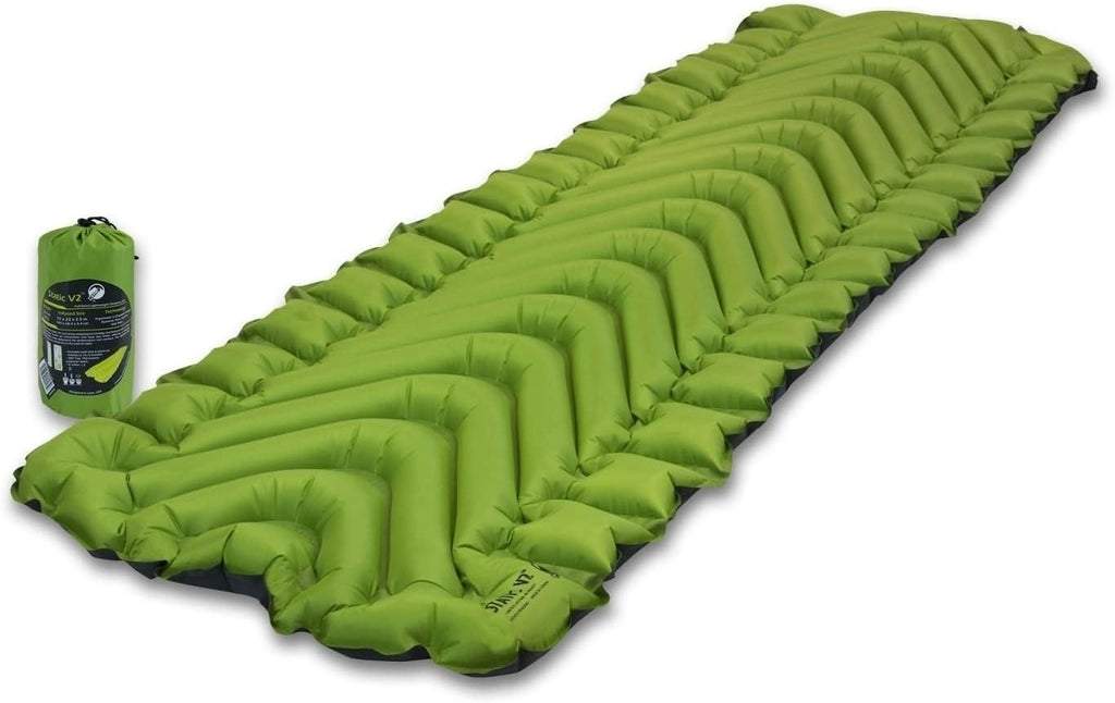 Klymit Static V2 Inflatable Sleeping Pad - Ultralight 1 lb V-Chamber Design for Backpacking