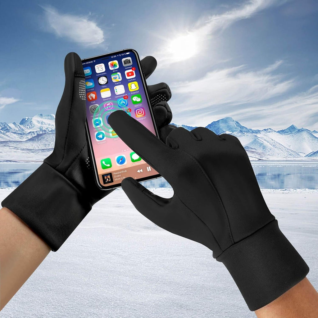 Winter Touchscreen Gloves - Water Resistant Windproof Anti-Slip for Running Hiking Cycling