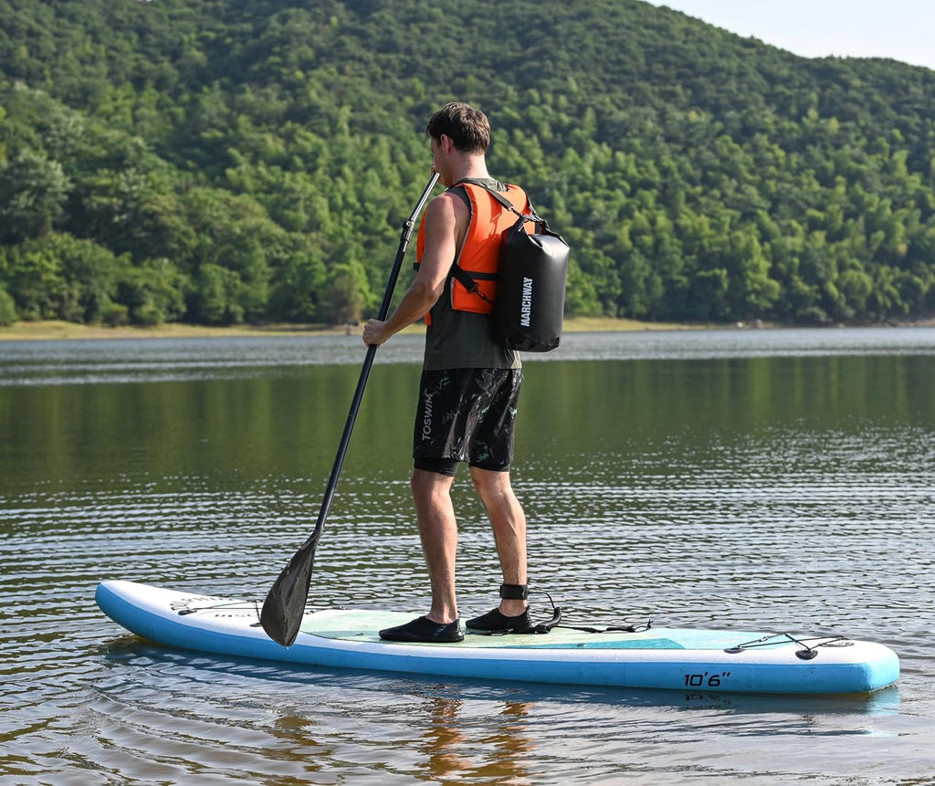 MARCHWAY 5L Floating Waterproof Dry Bag - Roll-Top Backpack 500D Tarpaulin