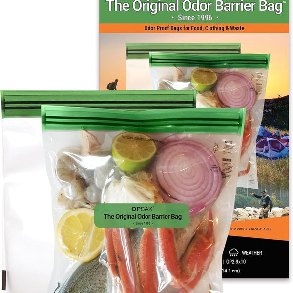LOKSAK OPSAK Odorproof Dry Bags for Backpacking - Resealable Reusable Odor Barrier
