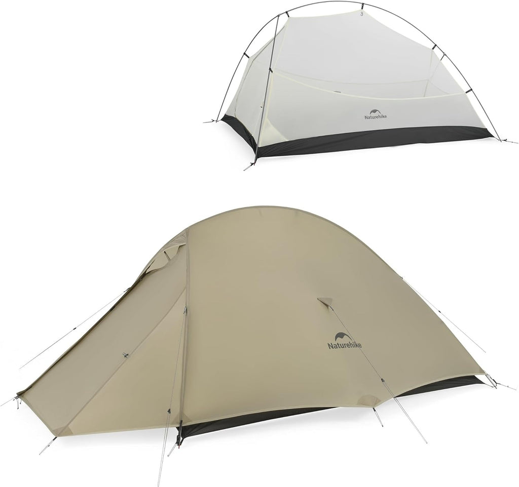 Naturehike Cloud Up 2 Person 3-Season Backpacking Tent - 4000mm Waterproof 20D Nylon with Footprint