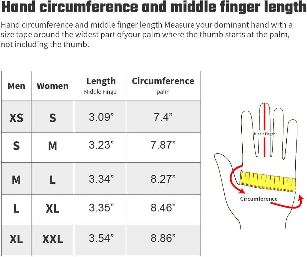 Winter Touchscreen Gloves - Water Resistant Windproof Anti-Slip for Running Hiking Cycling