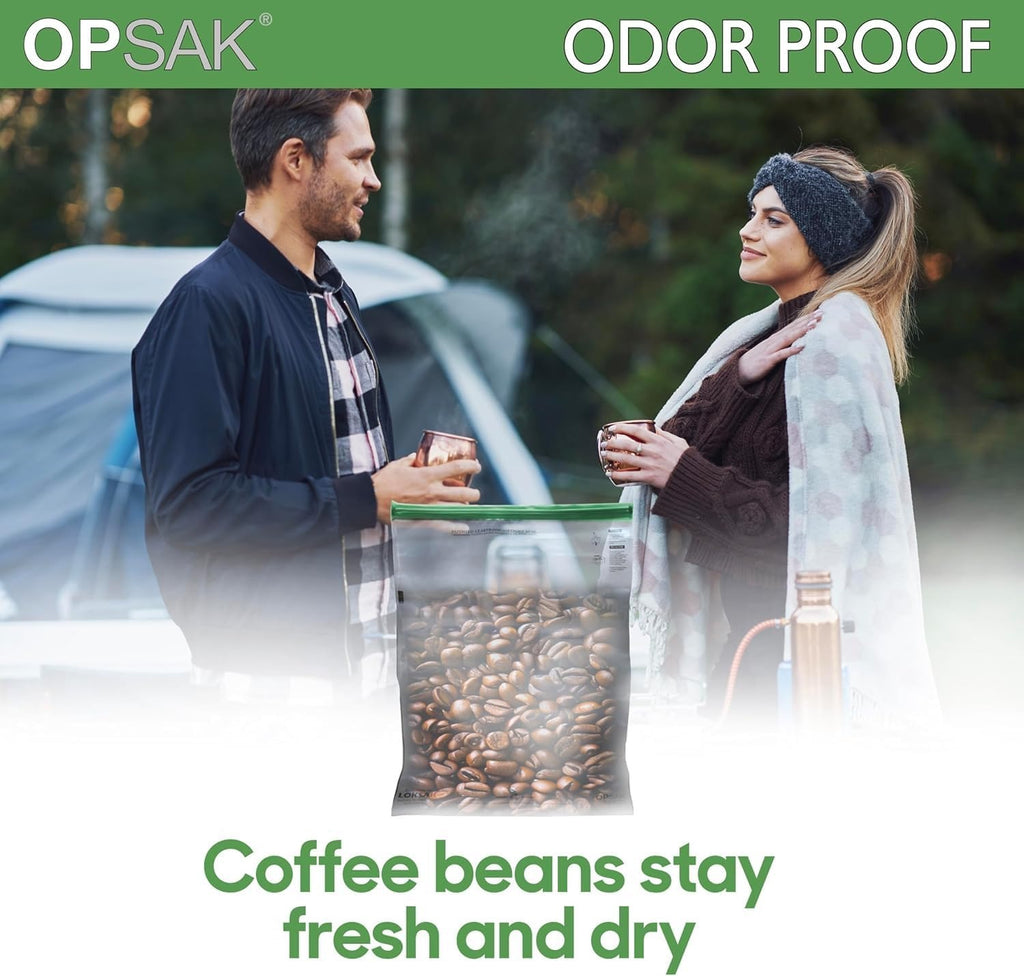 LOKSAK OPSAK Odorproof Dry Bags for Backpacking - Resealable Reusable Odor Barrier