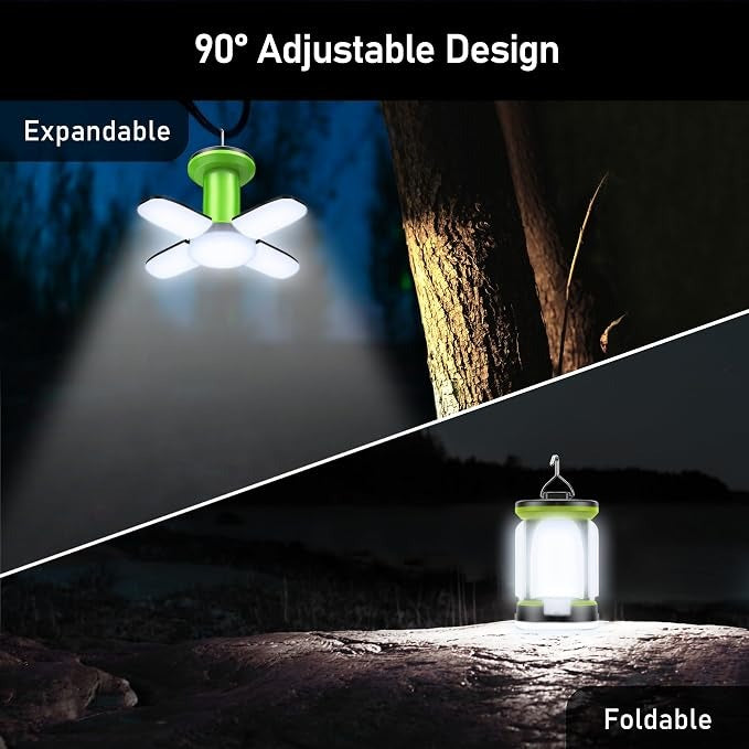 Blukar Camping Lantern Rechargeable - 60 LED 7 Light Modes USB-C Waterproof 10+ Hour Runtime