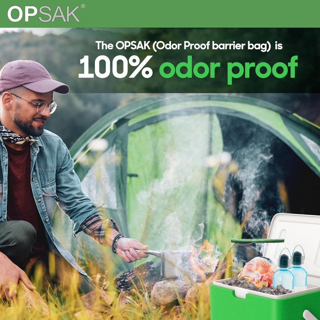 LOKSAK OPSAK Odorproof Dry Bags for Backpacking - Resealable Reusable Odor Barrier