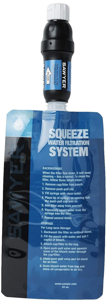 Sawyer Products PointOne Squeeze Water Filter - 0.1 Micron Filters 100000 Gallons